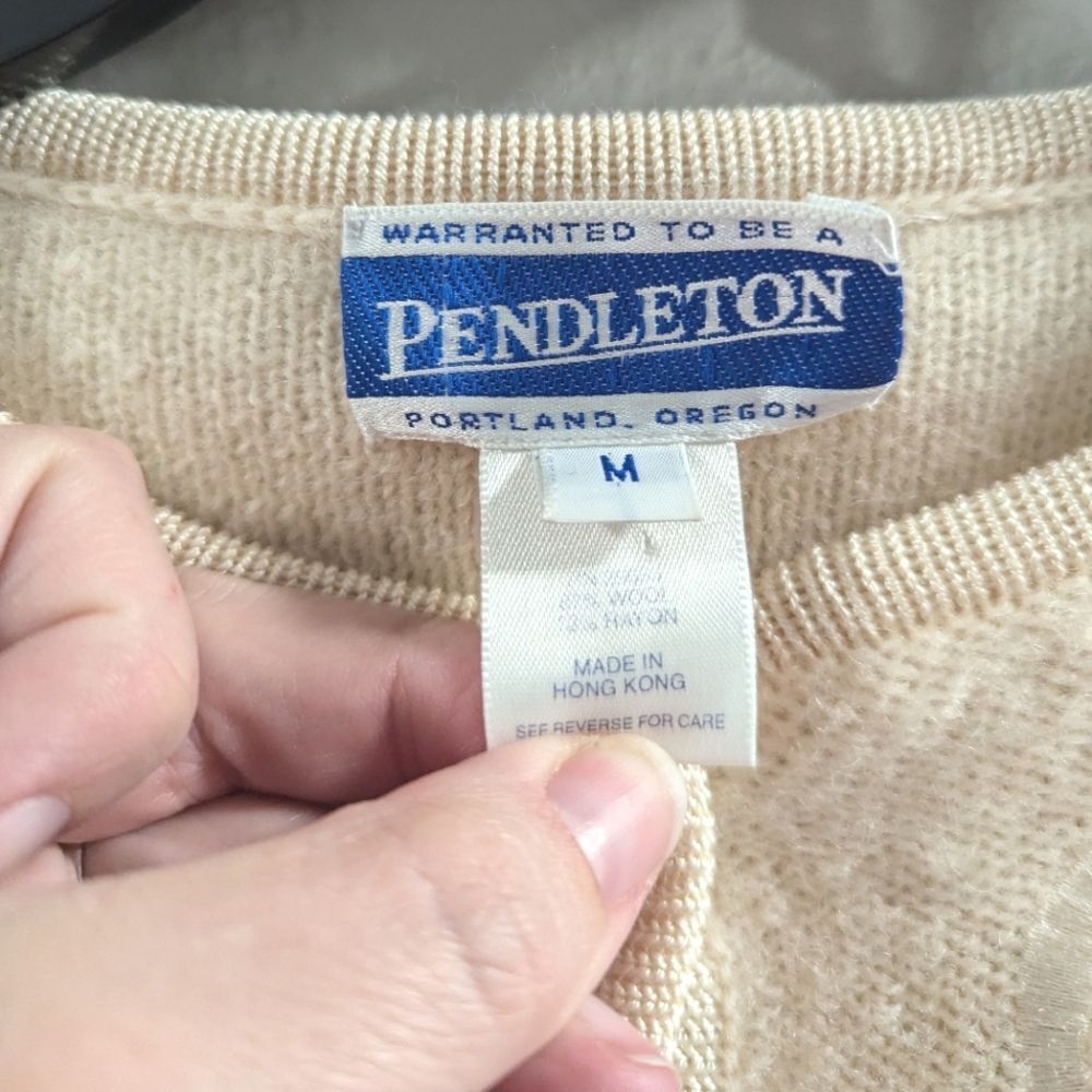 Pendleton Cream Cardigan Sweater - image 7